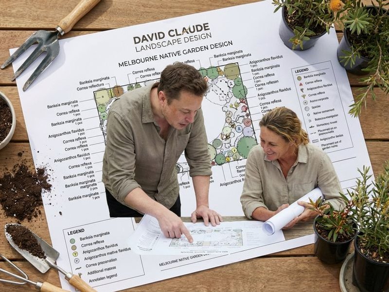 Detailed planting plan for Melbourne native garden